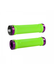 Gripy ODI Ruffian Lock-On Lime Green / Purple